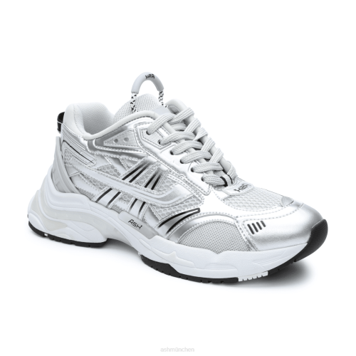 ASH Rennmode-Sneaker HT8Z28 Turnschuhe Silber/Perle Frauen