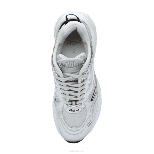 ASH Rennmode-Sneaker HT8Z28 Turnschuhe Silber/Perle Frauen