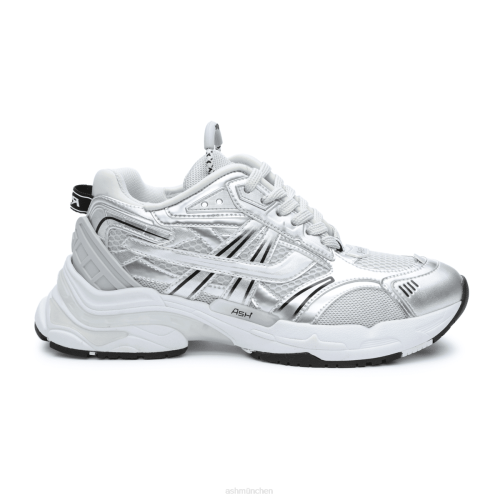 ASH Rennmode-Sneaker HT8Z28 Turnschuhe Silber/Perle Frauen