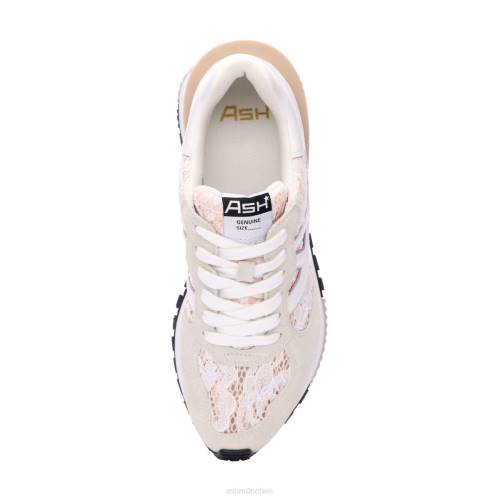 ASH giftiger Mode-Sneaker HT8Z20 Turnschuhe cremefarben/rosasalz Frauen
